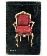 &quot;My Red Chair, Louis XIV Design&quot; 1998 by Cathy Peterson, 12&quot; x 18&quot; FINE ... - $168.74