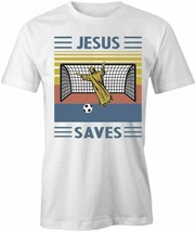 Jesus Saves Soccer T Shirt Tee Short-Sleeved Cotton Clothing Religion S1WCA67 - £16.27 GBP+