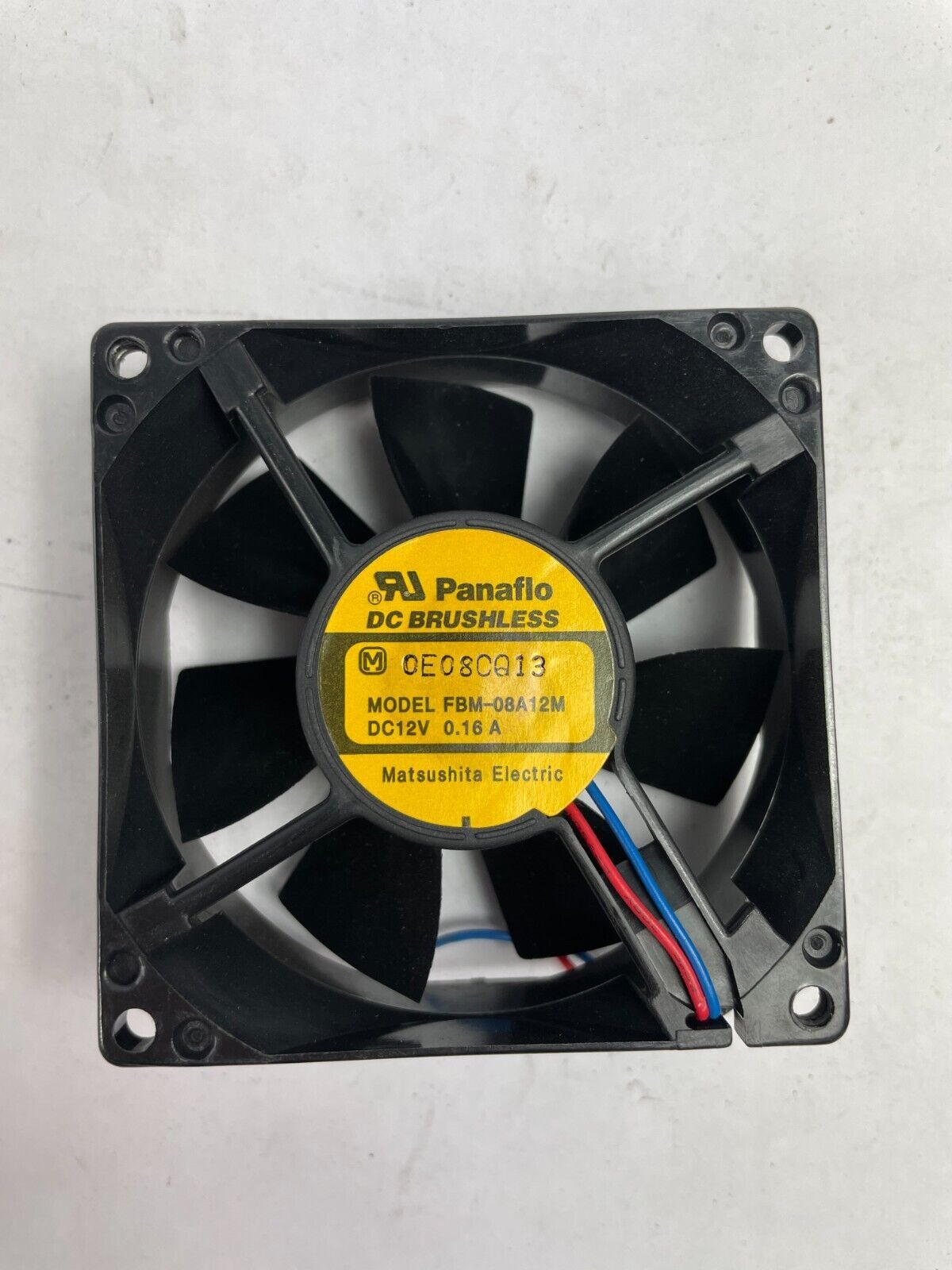 Panaflo DC Brushless FBM-08A12M Matsushita DC 12/V 2 - Wire CPU Cooling Fan - $14.84