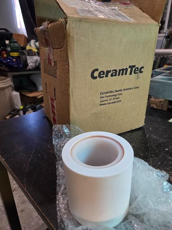 CERAMTEC CERAMIC TEFLON ROLLER 4&quot; X4&quot; 2.25&quot;id CONVEYOR BEARING NEW $69 - $68.31