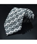 CROFT &amp; BARROW Hand Made 100% Silk Tie Men&#39;s  Black &amp; White  Geometric N... - $214.50 MXN