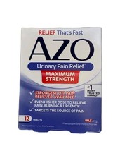 AZO Urinary Pain Relief Maximum Strength 12 CT  Exp 12/31/26 - $10.95