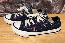 Converse Junior Chuck Taylor All Star Low Top Canvas Space Night Sky Sz 12 - £22.32 GBP