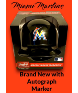 MIAMI FLORIDA MARLINS MINI BASEBALL BATTING HELMET w/ DISPLAY STAND &amp; MA... - $553.40 MXN