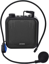 Voice Amplifier 12W Rechargeable PA System (1200mAh) with Wired Microphone for - £33.77 GBP