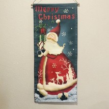 Merry Christmas Santa Claus With Gifts Banner Christmas Decoration 29 1/... - $20.00
