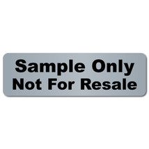 1.25 x 0.375, Sample Only, Not For Resale, Silver Foil, Roll of 1,000 La... - $72.89