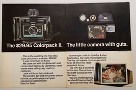 1970 Print Ad Polaroid Colorpack II Instant Land Cameras Little with Guts - £10.10 GBP