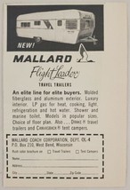 1966 Print Ad Mallard Flight Leader Travel Trailers West Bend,Wisconsin - £7.67 GBP