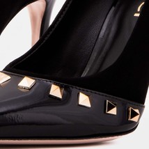 The Bella Vita Studded Black Leather Pump Women Shoe image 3