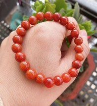 Natural Myanmar Heated Red Jadeite Beaded Bracelet 7.8mm Red Jadeite Bracelet - £81.34 GBP