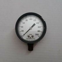 Ashcroft Pressure Gauge 200 Psig Bronze Tube Brass Socket 2.75 in Face D... - $19.28