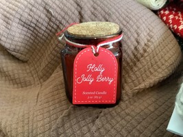 Holly Jolly Berry Scented Candle 3oz glass jar - £6.99 GBP