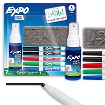Dry Erase Markers Kit, Includes Eraser, Spray Cleaner, 7 Count - $21.11