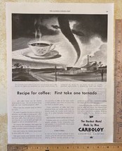 Vintage Print Ad Carboloy Metal Coffee Cup Tornado Farm Windmill 1940s 1... - $11.75