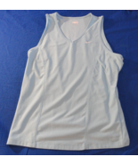 NIKE FIT DRY LIGHTWEIGHT PASTEL BLUE SPORT WORKOUT GYM YOGA TANK TOP SHI... - £12.74 GBP