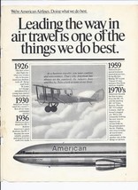 1976 AMERICAN AIRLINES McDonnell Douglas DC-10 Print Ad Airplane 8.5&quot; x 11&quot; - $19.21