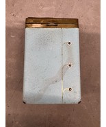 Rare Vintage Lady Buxton Blue Hard Flip Top Cigarette Case Flowers Desig... - $590.12 MXN