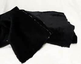 Black Faux Fur Fabric Scrap Lot Different Sizes 17 Pieces Irregular  1.3  lb. - $21.04