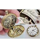 &quot;A. Lincoln&quot; 21j 12s antique pocket watch Illinois Wadsworth 14k GOLD Ff... - $169.99