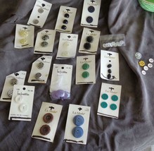 Mixed Lot of 16 Different Brand New Button Sets – 6 Used Loosed Buttons – GREAT - £15.48 GBP