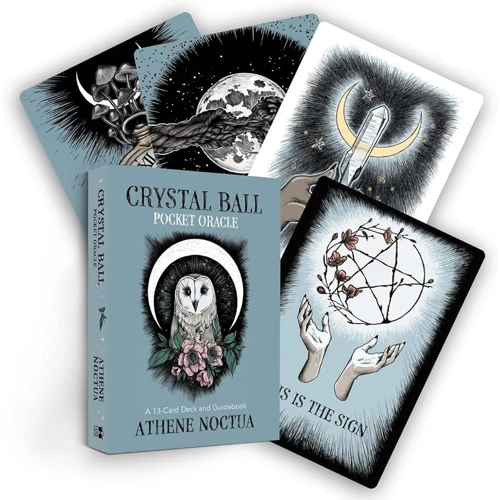 10.3*6cm Crystal Ball Pocket Oracle Cards 13 Pcs Cards Yes or No Card with - £10.59 GBP