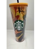 Starbucks 2022 Orange Summer Aqua Terra 24oz Venti Tumbler Cold Cup (NEW) - £17.87 GBP