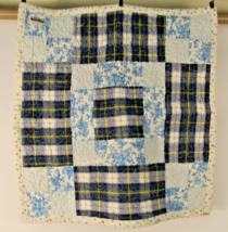Vintage Hand Quilted Baby Crib Quilt Baby Changing Pad 22 x 22 - $12.96