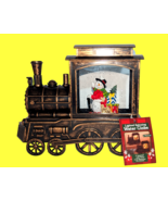 Gerson Snowman Dog Riding in Train Water Snow Globe Lighted Musical Chri... - €59,44 EUR