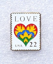 Winco International USPS Love Heart Postage Stamp USA 22 Cent Lapel Hat Pin - £7.74 GBP