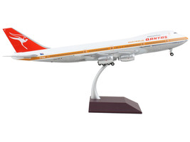 Boeing 747-200 Commercial Aircraft Qantas Airways Australia White w Orange Strip - £150.40 GBP