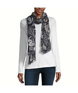 Liz Claiborne Carrie Print Pashmina-Style Scarf Rose Quartz Multi NEW - $17.41
