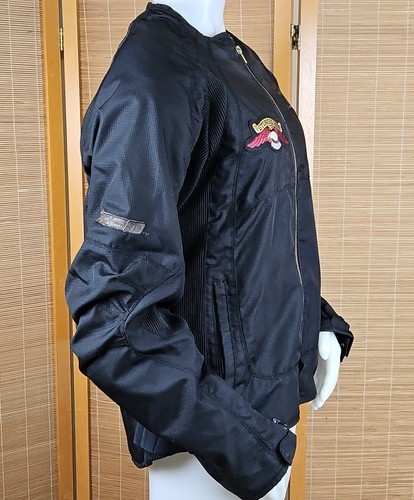 Icon Motorcycle Merc Jacket Womens XL Black Armored Padded Midweight Sturgis Item image 3