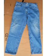 Carhartt B17 DST Relaxed Fit Jeans Mens 40X34 Blue Tapered faded knees - £14.00 GBP