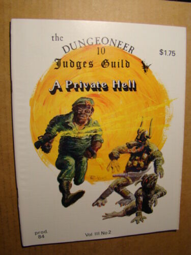 JUDGES GUILD DUNGEONEER 10 *NM 9.4* A PRIVATE HELL DUNGEONS DRAGONS MODU... - $4.50