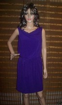 Jessica Simpson Purple Cowl Neck Blouson Dress  Size 10 Retail $98 NWT - £47.75 GBP