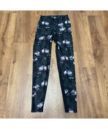 WITH Wear it to Heart Gray Peleton Pink Floral Yoga Pant Leggings Size S... - $31.68