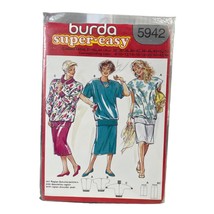 Burda Sewing Pattern 5942 Sweater Dress Knit Misses Size 8-20 - $8.99