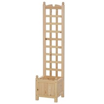 Solid Fir Wood Raised Garden Bed Planter Box with Trellis - $2,706.67 MXN