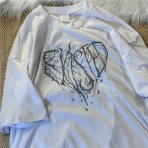 Love Print Women T-shirt Summer Loose Tide  Couple Short-sleeved Tshirt ... - $75.67