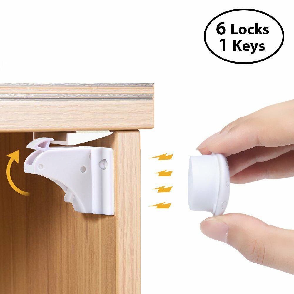 Primary image for Child Safety Magnetic Cabinet Locks Baby Proofing Drawer Cupboard Locker