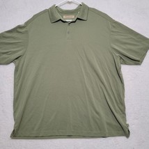 Tommy Bahama Mens Polo Shirt Size 2XL Green Short Sleeve Casual Golf - £17.93 GBP