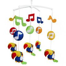 Colorful Singing Woodpecker Handmade Baby Boys Girls Musical Crib Mobile Nursery - £72.67 GBP