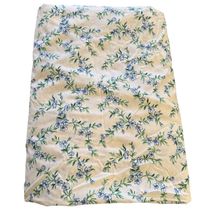 Vintage 90s Cottage Core Green Blue Floral King Fitted Sheet JCPenney Ma... - $553.04 MXN