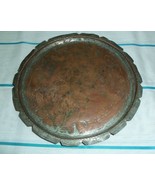 ANTIQUE 19th C OTTOMAN COPPER PLATE TRAY DISH ORNATE -HANDCRAFTED-RARE - £93.22 GBP