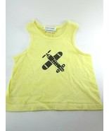 Hand Painted Dyed Boys Yellow Tank Airplane Tee 3T 31981 - £9.46 GBP