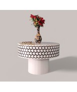 New Indian Handmade Bone onlay Coffee Table, Black &amp; White Bone Inlay Ta... - $9,338.92 MXN