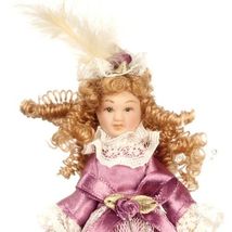 Victorian Daughter Girl Doll G7656 Porcelain Mauve Dollhouse Miniature - £7.77 GBP