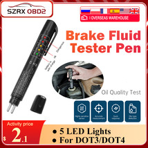 Auto Liquid testing Brake Fluid Tester pen 5 LED indicator display for DOT3 - £11.67 GBP