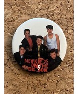 Vintage New Kids on the Block Band Picture Pin Pinback 1980s NKOTB 1.5" Fan - $5.45